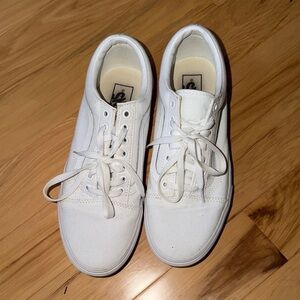Vans White Canvas Sneakers